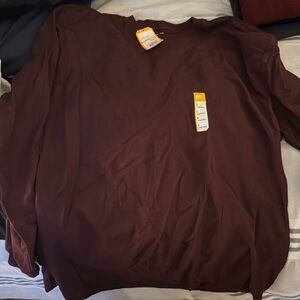 Carhartt Maroon Long Sleeve Loose Fit T-Shirt